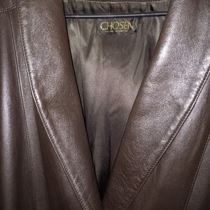 Women's Brown CHOSEN COUTURE  Leather Jacket